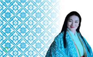 空想上の美しい花を菱形に咲かせた「唐花菱文様」の描き下ろしイラスト