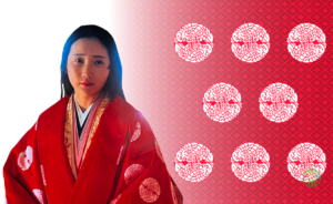 大河ドラマ「光る君へ」で清少納言（ききょう）が着用した唐衣の文様「向鸚鵡丸（むかいおうむまる）」