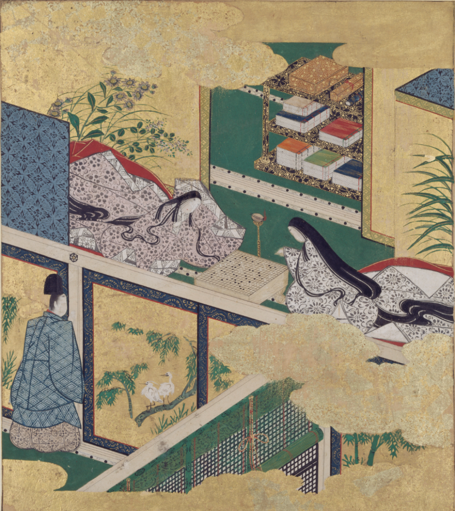 絵 『源氏物語絵色紙帖 空蝉』土佐光吉 画 出典:ColBase