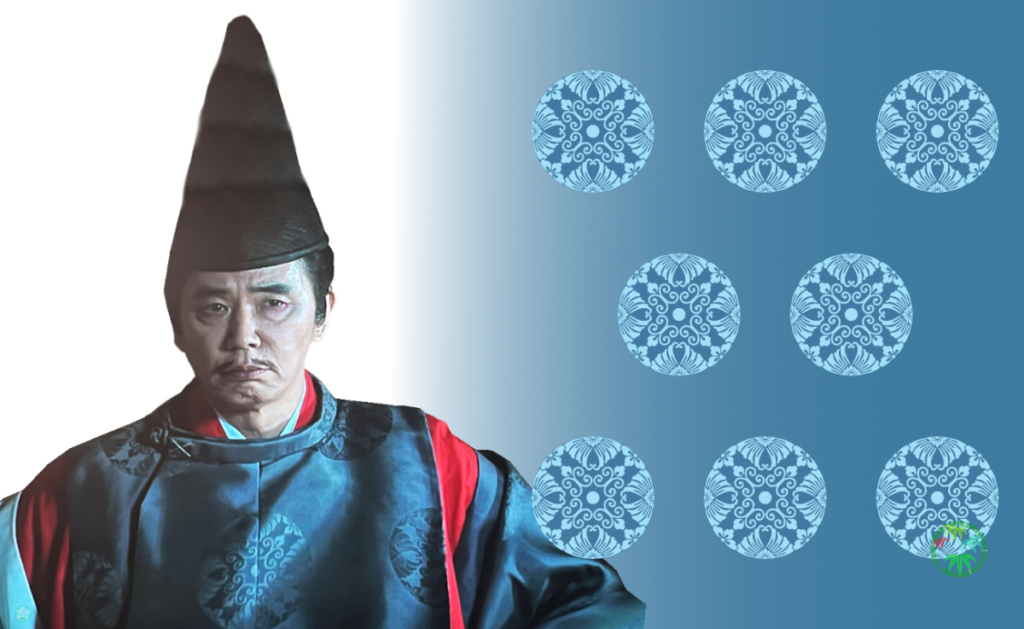 大河ドラマ「光る君へ」安倍晴明の衣装に使用された臥蝶丸（ふせちょうまる）文様のデザイン構成