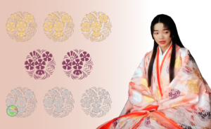 撫でて育てた可愛い子の由来を持つ花「撫子文様」の描き下ろしイラスト
