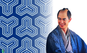仏像の甲冑の柄からモチーフを拝借した「毘沙門亀甲文様」の描き下ろしイラスト