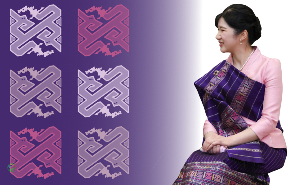 愛子さまが初の海外公式訪問で触れた、ラオスのお守り文様「ナーガ文様」の描き下ろしイラスト