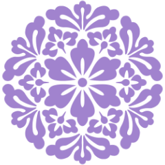 空想上の花である唐花を円形に配置した唐花丸文様。繁栄、高貴、吉祥への願いが込められています。