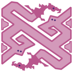 ラオスの国の神聖な蛇であるナーガを幾何学的な曲線で描いた文様。守護神や水の神として、安寧を守る願いが込められています。