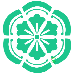 木瓜（もっこう）の形をした「窠（か）」の中に、華やかな唐花を描いた文様。子孫繁栄への願いが込められています。