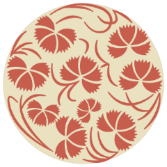 可憐な撫子の花を描いた文様。優雅、美、笑顔への願いが込められています。