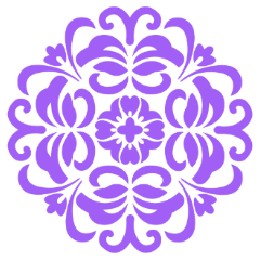 蝶が羽を広げて伏した姿を円状に配置した文様。不老不死、再生への願いが込められています。