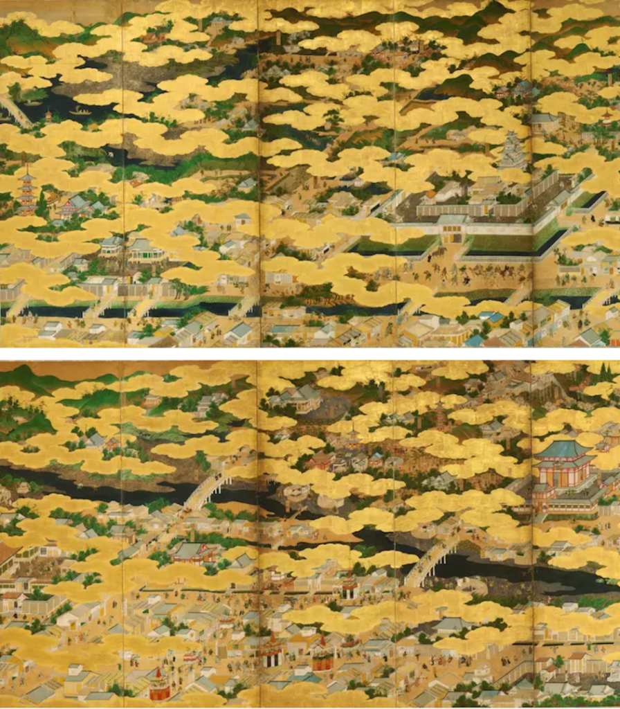 絵 洛中洛外図屏風 狩野派 出典:ジャパンサーチ(東京富士美術館所蔵)